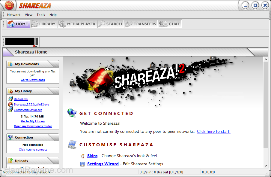 Shareaza 2.7.10.2 그림 1