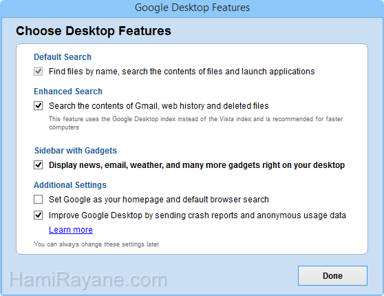 Google Desktop 5.9.1005.12335 Immagine 2