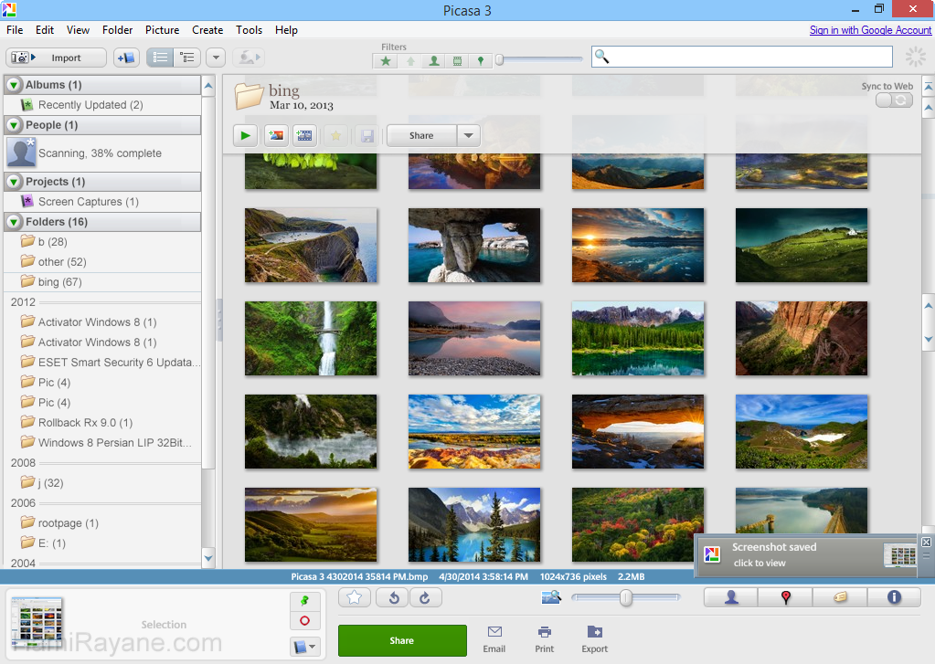 Picasa 3.9 Build 140.248 عکس 7