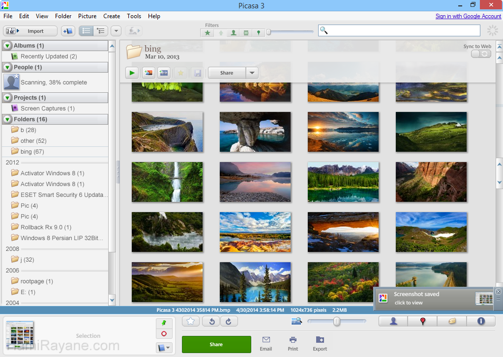 Picasa 3.9 Build 140.248 Resim 7