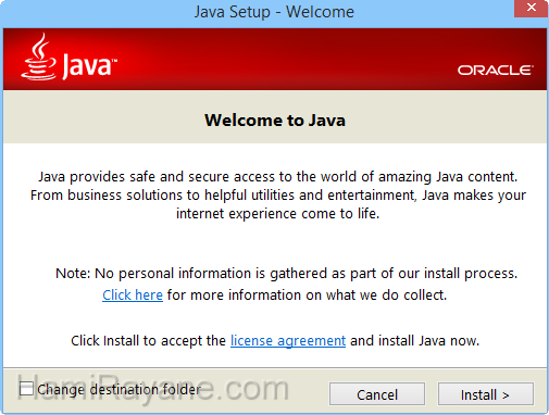 Java Runtime Environment 8.0 build 201 (32-bit) JRE 그림 1