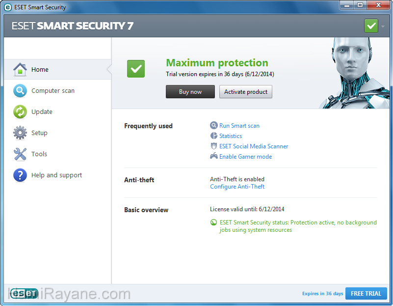 ESET NOD32 AntiVirus 12.1.31.0 (32bit) صور 1