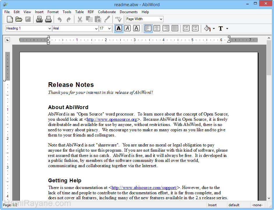 AbiWord 2.9.4 Beta Bild 9