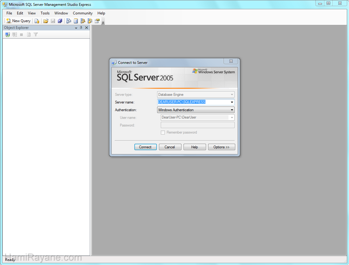 SQL Server 2005 Management Studio Express