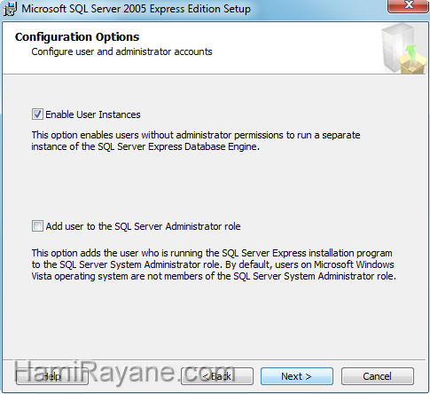 SQL Server 2005 Express SP3 Imagen 13