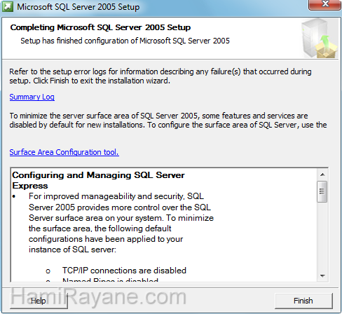 SQL Server 2005 Express SP3 Image 18