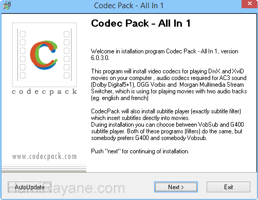 Codec Pack All-In-1 6.0.3.0 그림 1