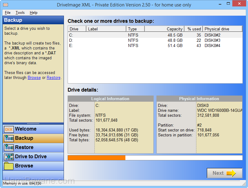 DriveImage XML 2.60 Immagine 9