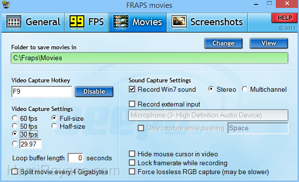 Fraps 3.5.99 Build 15625 Image 6