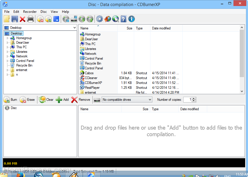 CDBurnerXP 4.5.8.6795 Imagen 9