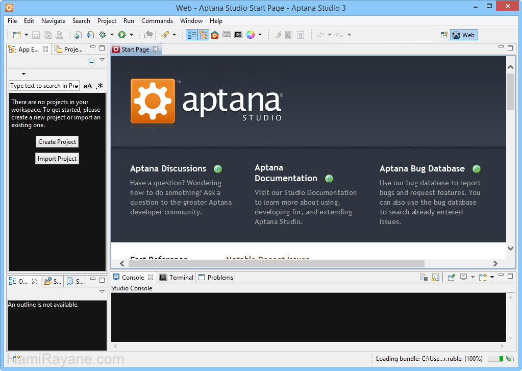 Aptana Studio 3.6.1 Image 9
