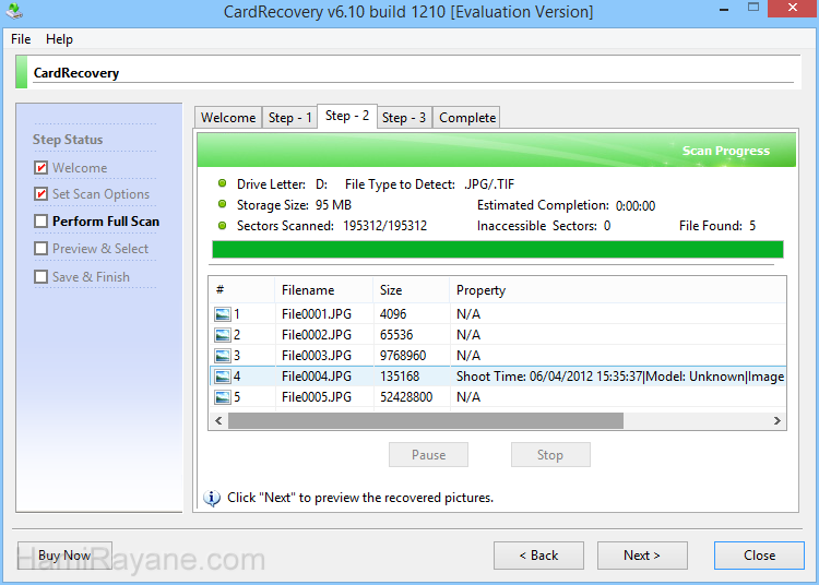 CardRecovery 6.10 Build 1210 Resim 8