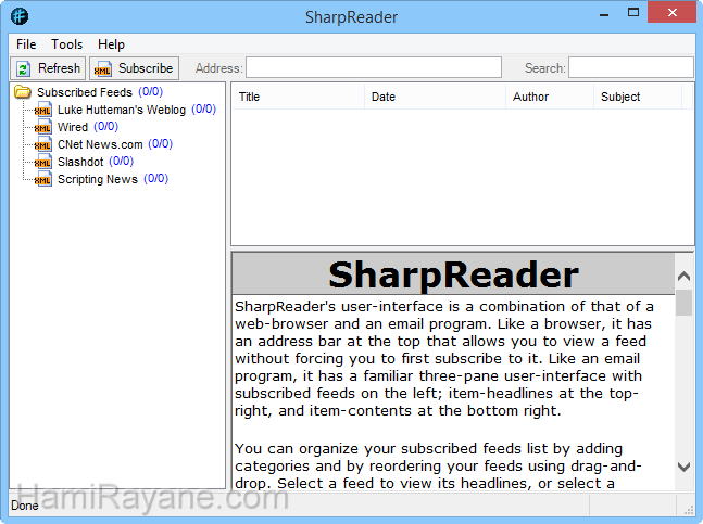 SharpReader 0.9.7.0 그림 7